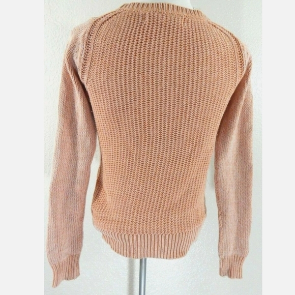 Sparrow Anthropologie Peach Boyfriend Crewneck Sweater - Picture 3 of 3